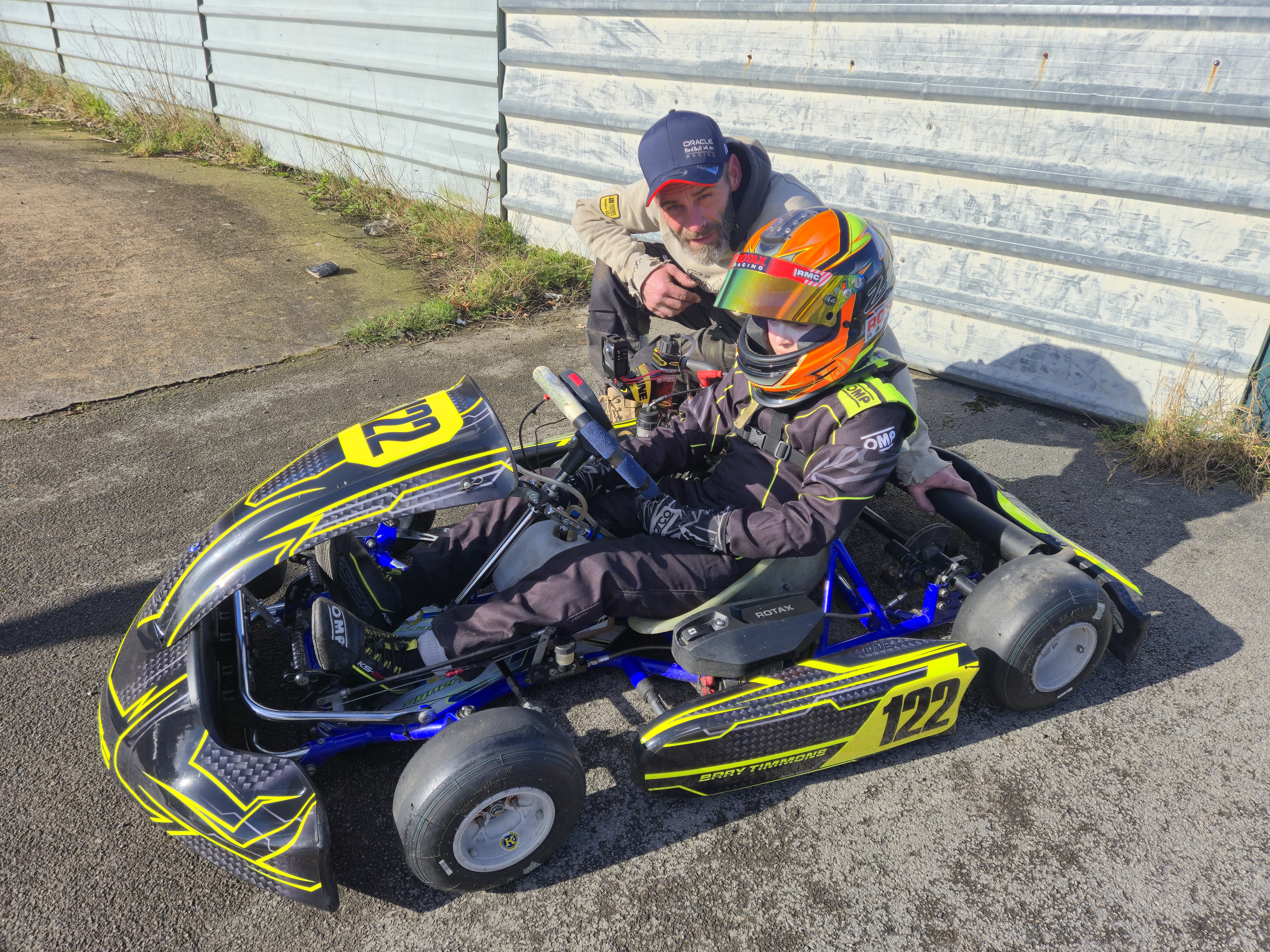 Dad and lad karting